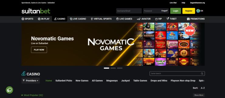 SultanBet Novomatic Casino
