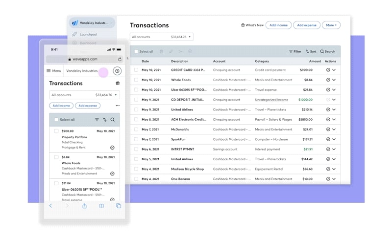 Track your expenses with Wave