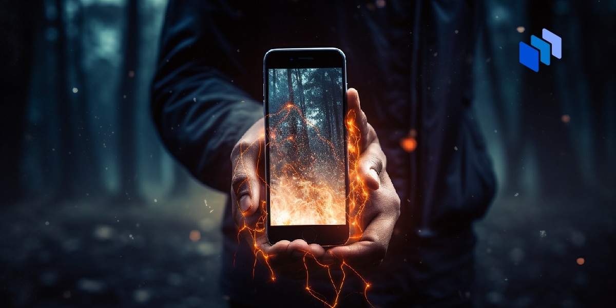 A person holding a smartphone