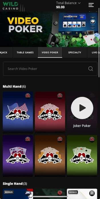 4. Use the casino to find video poker