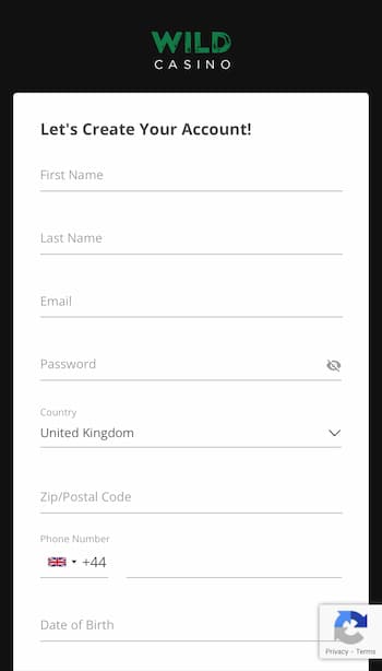 2. Enter account information