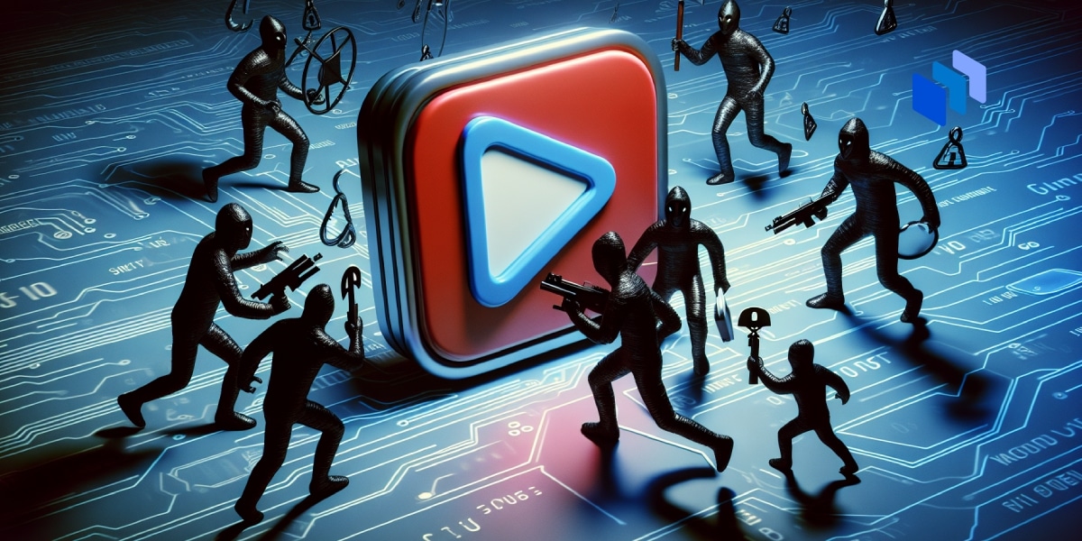 The Youtube logo under attack