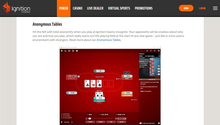 Ignition Casino Poker Games