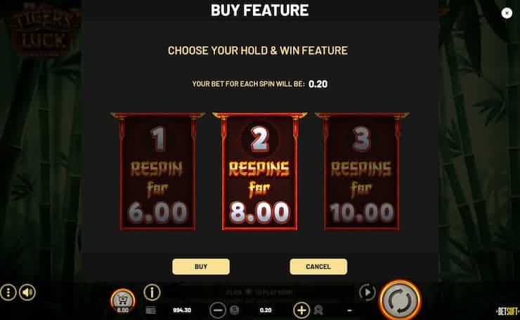 Tiger's Luck Slot Bonus Buy Feature - Techopedia