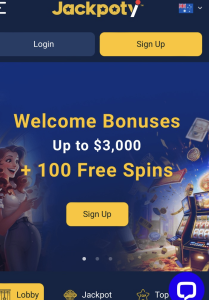 Australia Casino Bonuses Jackpoty Welcome Bonus