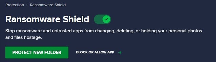 Avast's Ransomware Shield