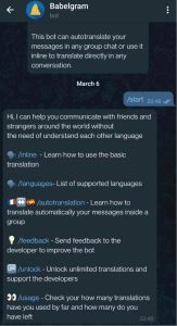 Babelgram Telegram Bot