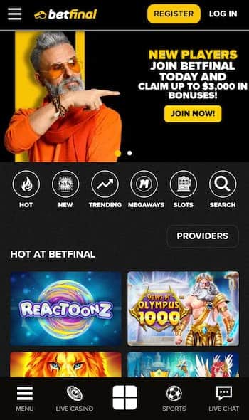Betfinal Casino Homepage Qatar