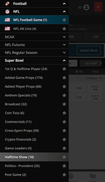 4. Using the sportsbook