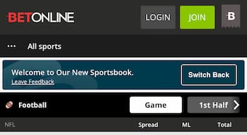 Open the BetOnline sportsbook