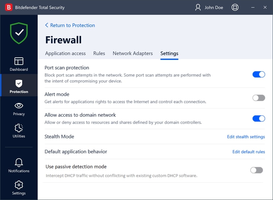 Bitdefender's Firewall