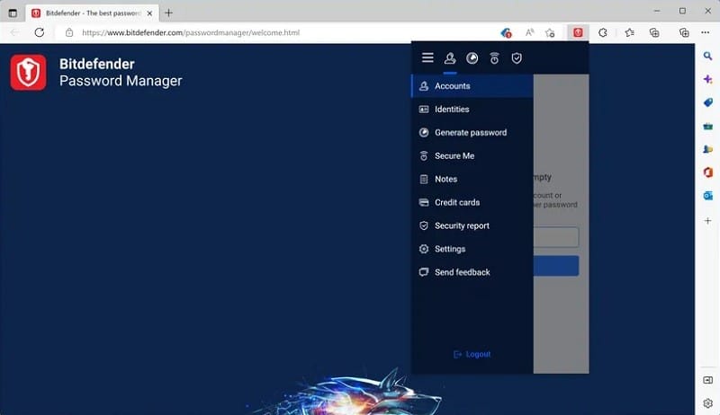 Bitdefender Password manager