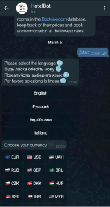 HotelBot Telegram Bot