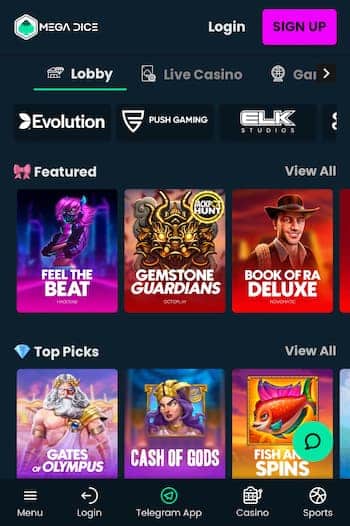 Mega Dice best New Zealand mobile casinos