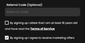 3. Enter a Bonus Code (If Required)