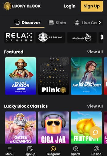 Lucky Block best real money slots casino in South Africa