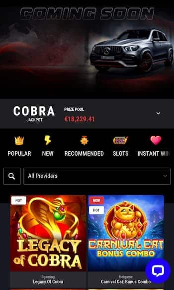 Cobra Casio South Africa online slots for real money