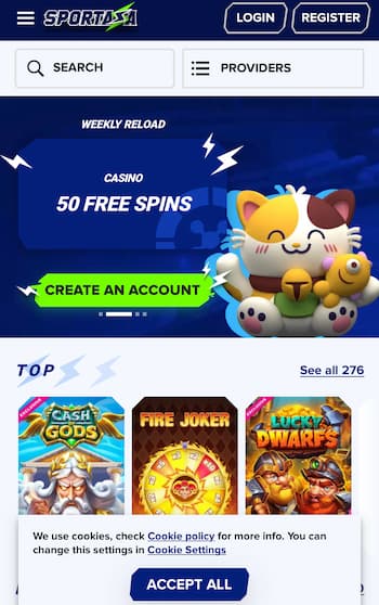 Sportaza Casino ZA real money online slots