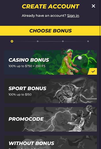 Sign Up & Claim a Bonus