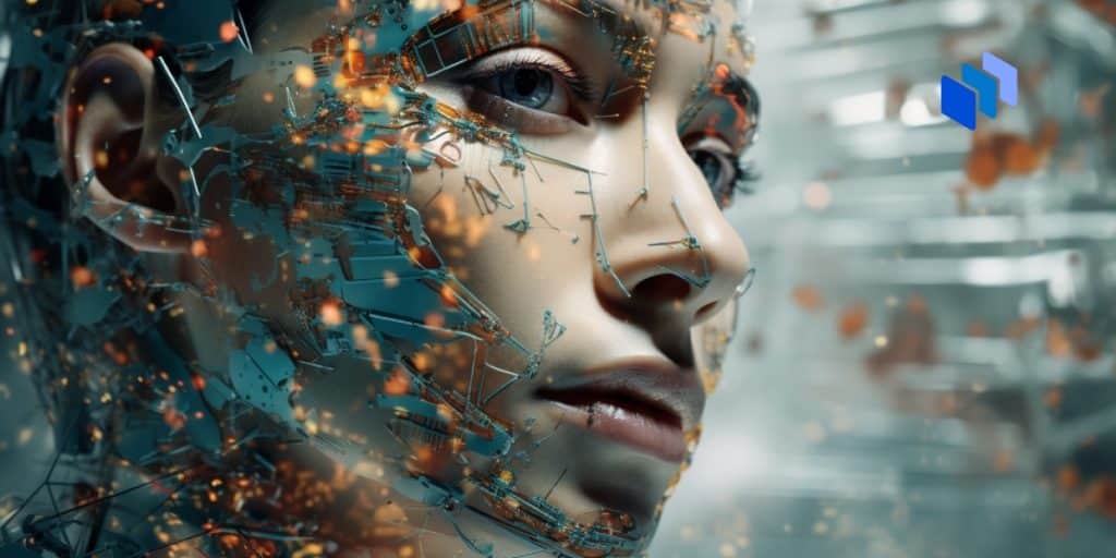 A close up of an artificial intelligence