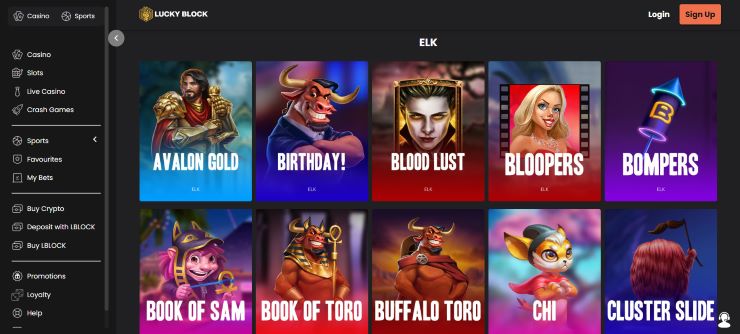 Lucky Block ELK Casino