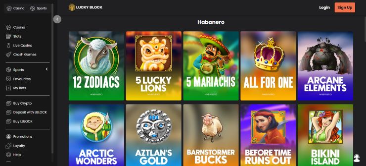 Lucky Block Habanero Casino