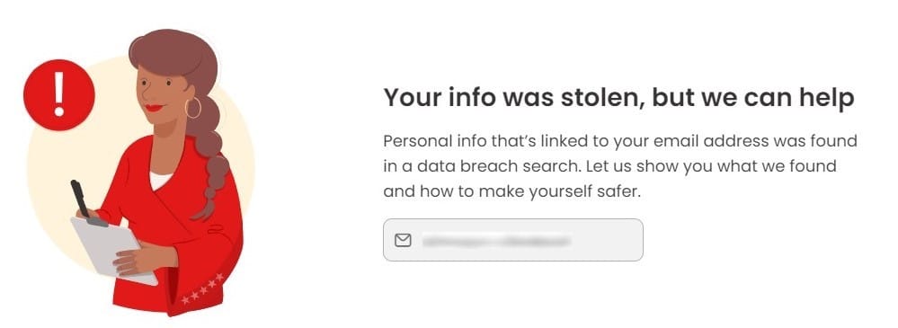 McAfee's data breach leak alert