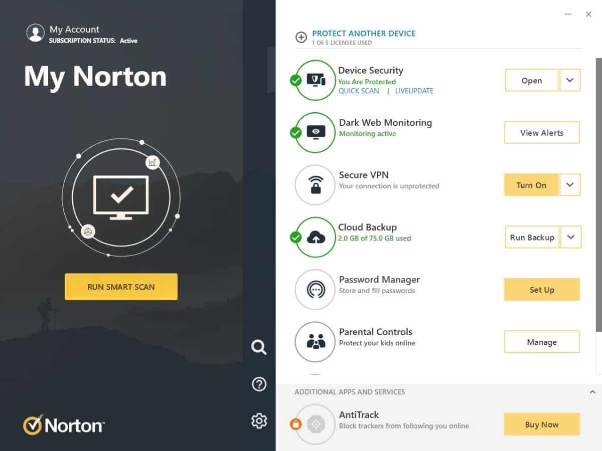 Norton interface