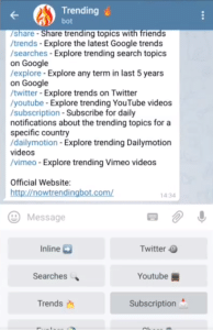 NowTrendingBot Telegram