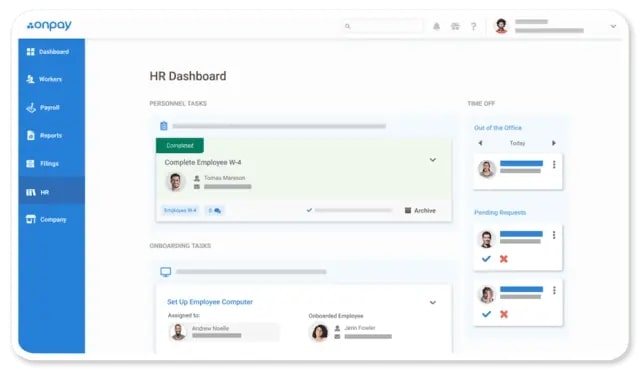 Onboarding made easy with OnPay's HR dashboard