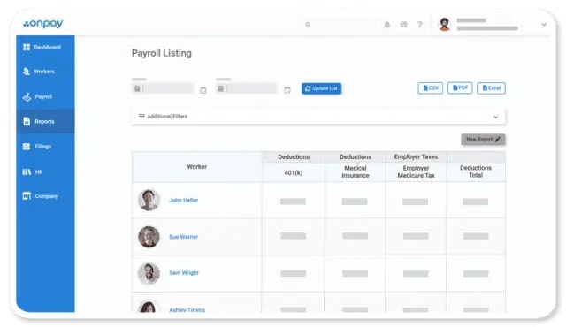 Offer benefit plans to your employees with OnPay's payroll listing