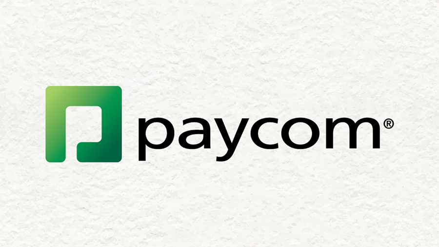 A logo of Paycom Payroll