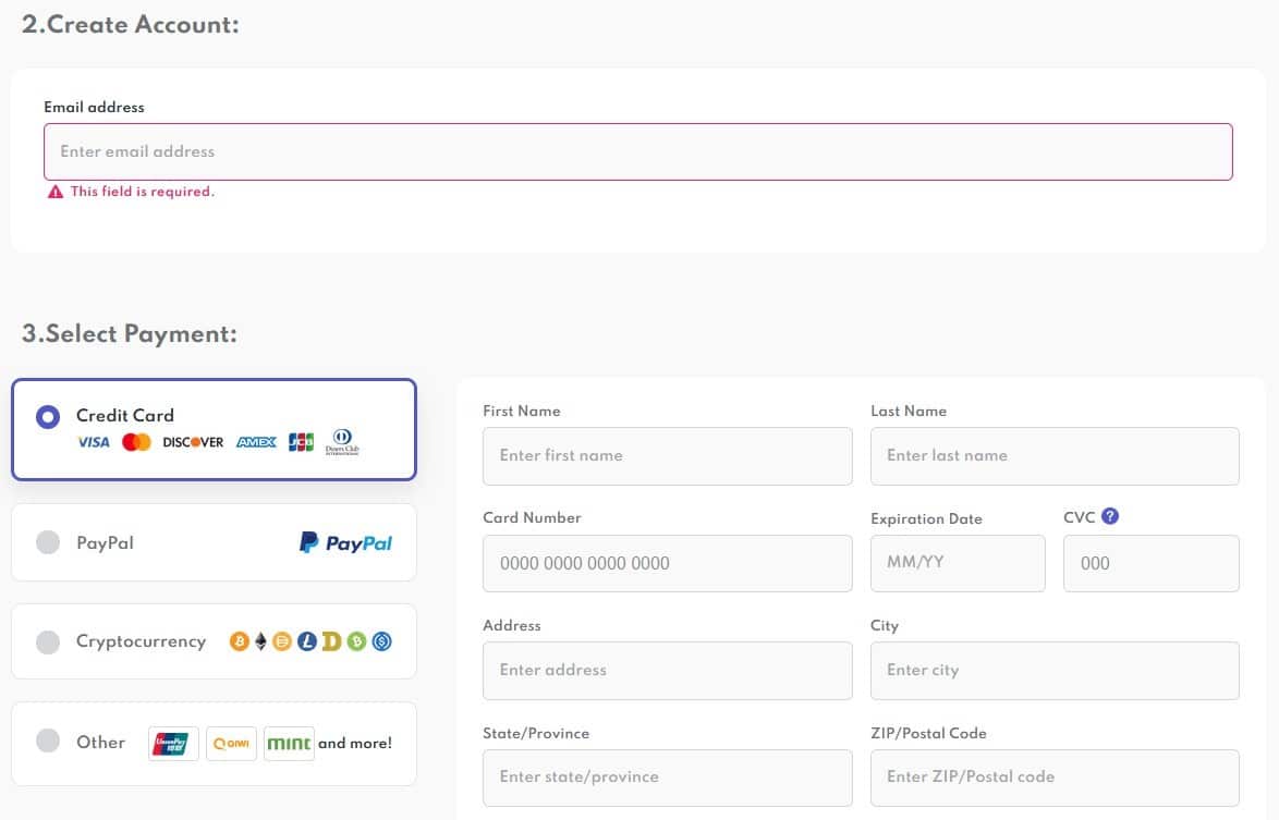 <strong>Create a PrivadoVPN Account</strong>