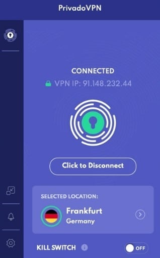 PrivadoVPN on Mac