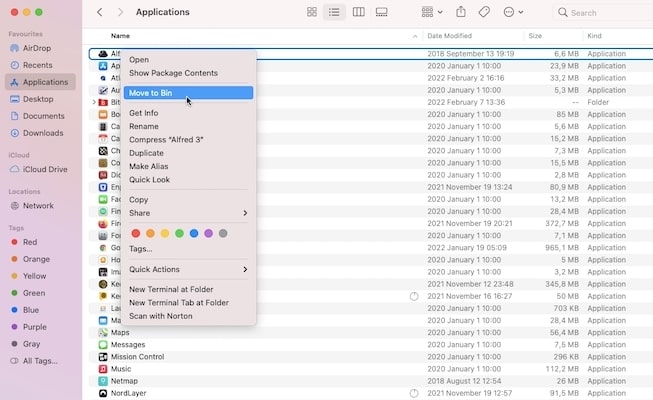 Open the <strong>Finder</strong> app on your Mac and select <strong>Applications</strong> from the upper-left corner.