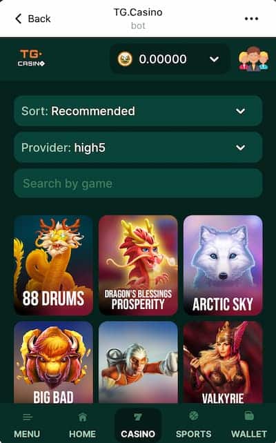 TG.Casino High 5 Games Casino