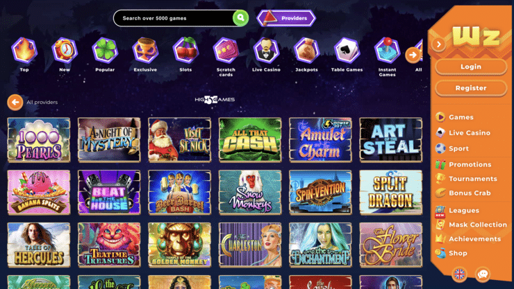 Wazamba High 5 Games Casino