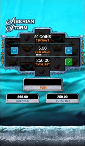 Siberian Storm Slot Bet Mobile