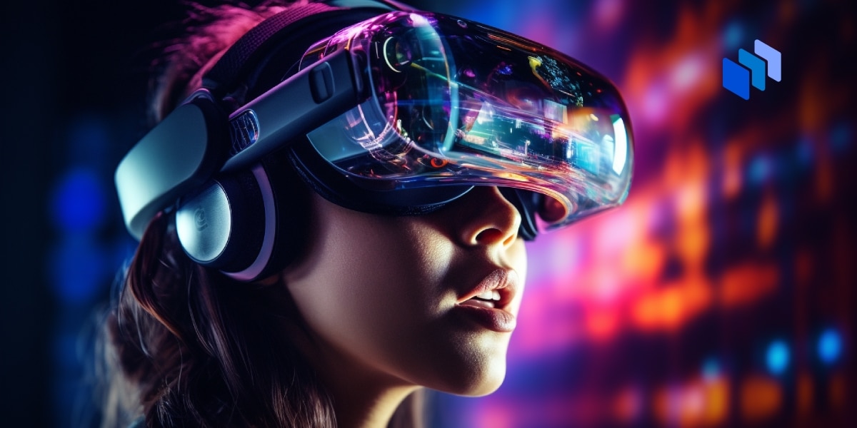 A user wearing a spatial computing headset