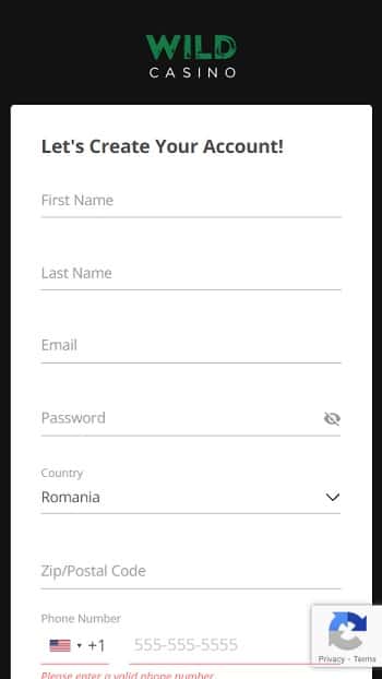 Register a New Casino Account