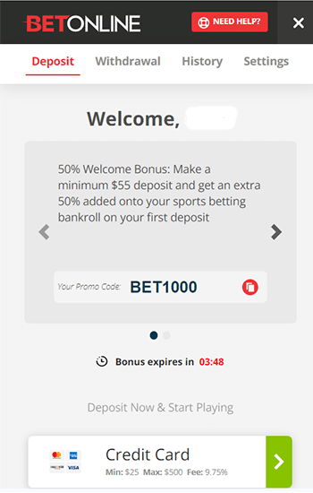 Claim your welcome bonus