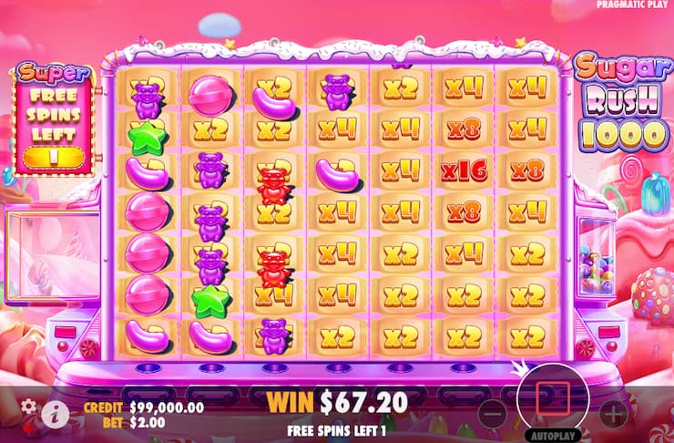 Sugar Rush 1000 slot online super free spins feature
