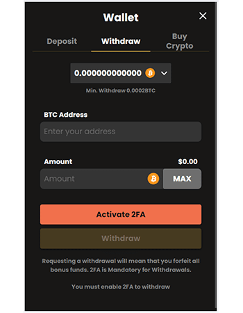 Choose your currency/method