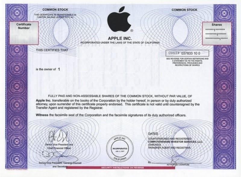 5 Common Parts of a Stock Certificate