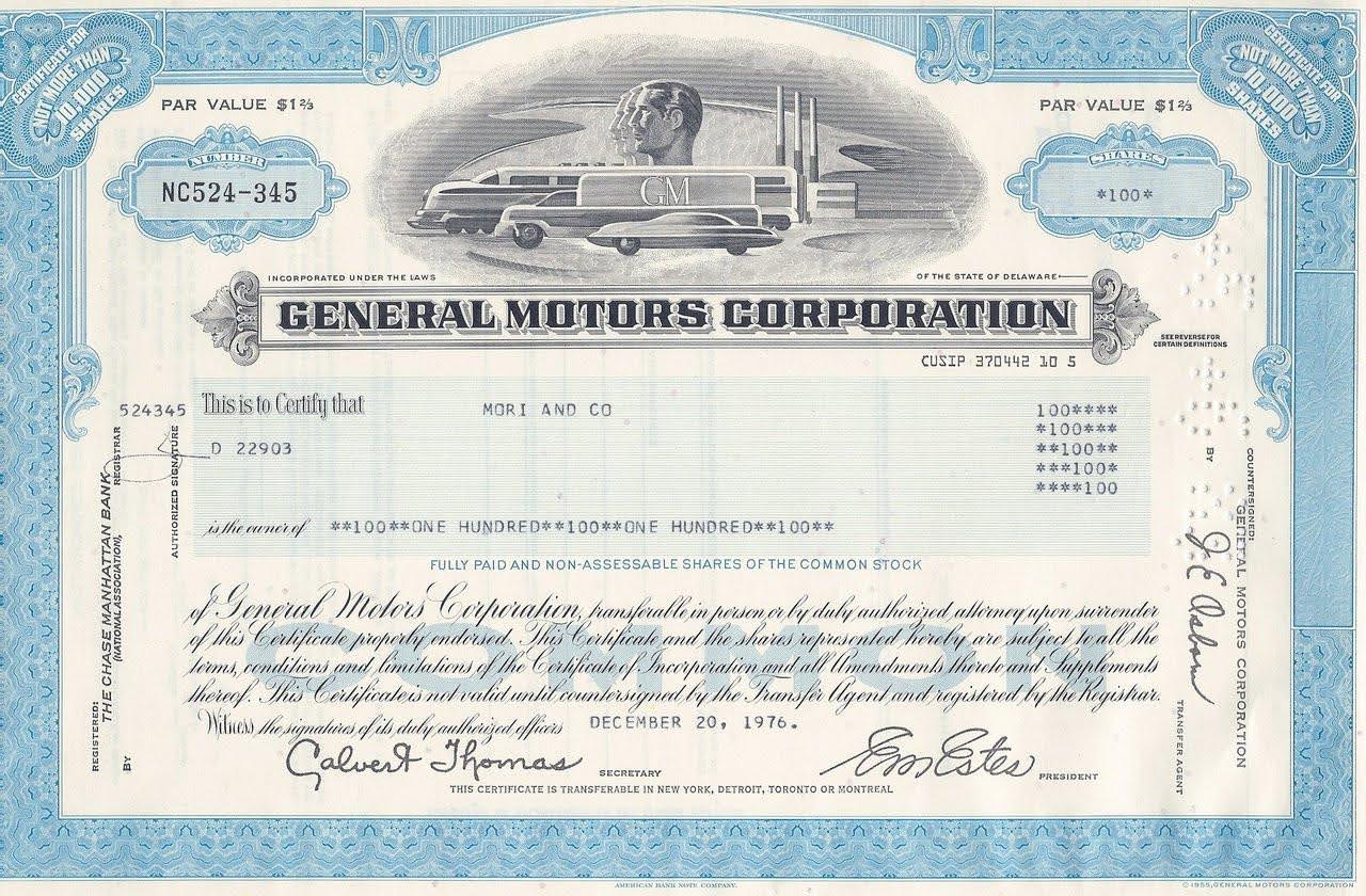 Brief History of Stock Certificates