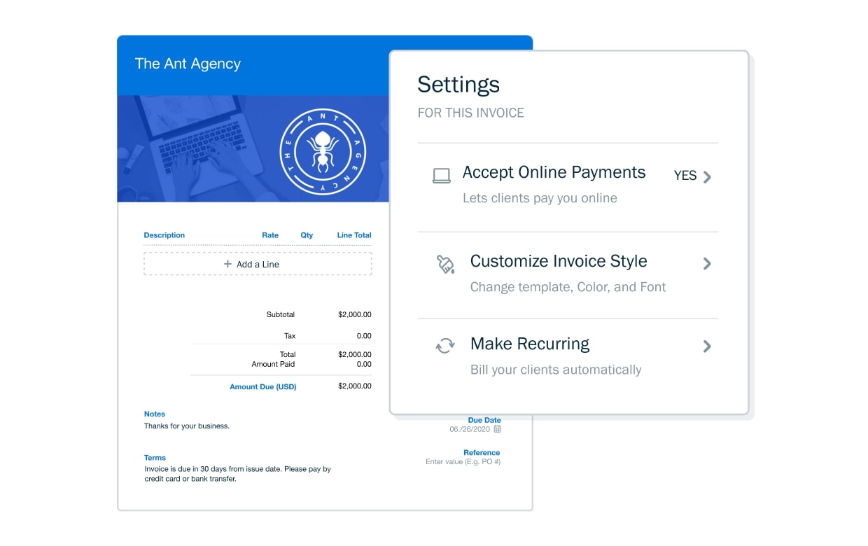 FreshBooks accounting and bookkeeping features.