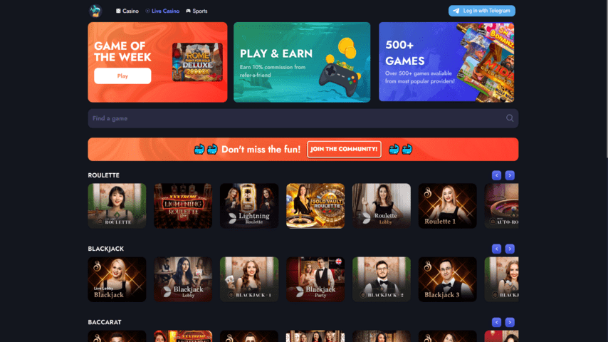 Whale.io Live Casino
