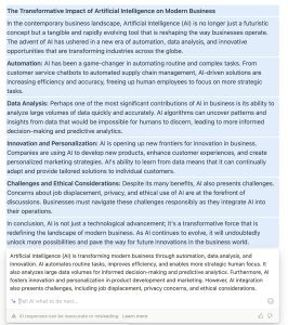 Notion AI's Text Summarization Output. Screenshot by Alex McFarland