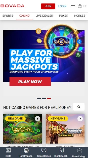 Bovada Instant Play Casino