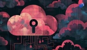 An image of a cloud with a key on it